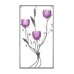 Magenta Flower Three Candle Wall Sconce